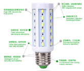 2700k ultra lumineux a mené l'ampoule de lampe de maïs E14 économiseur d'énergie E27 E40