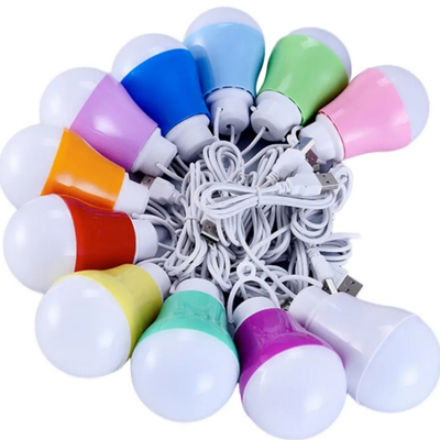 5w 5v ampoules LED intérieures avec fil et câble USB pour la famille de vacances