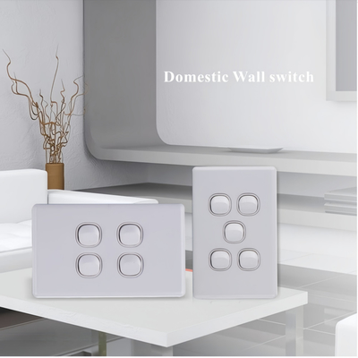 Logo personnalisé Marque Standard australien 250V 16A 4 Gang Commutateur électrique murale