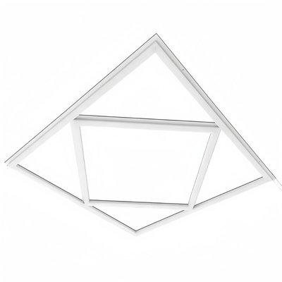 Design de bricolage 595x595 Éclairage intérieur de bord LED Éclairage de cadre de panneau en retrait pour le centre commercial de bureau