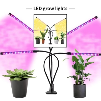 Lampe de culture de plantes à clip à spectre complet et à faible intensité avec lumières bleu rouge pour serre ou plante d'intérieur