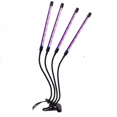 Lampe de culture de plantes à clip à spectre complet et à faible intensité avec lumières bleu rouge pour serre ou plante d'intérieur