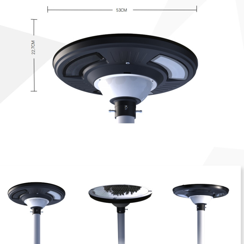 Lumière solaire de jardin UFO de haute qualité couleur RVB avec capteur de lumière et télécommande pour jardin et route