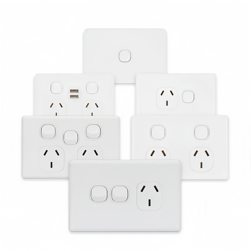 Logo personnalisé Marque Standard australien 250V 16A 4 Gang Commutateur électrique murale