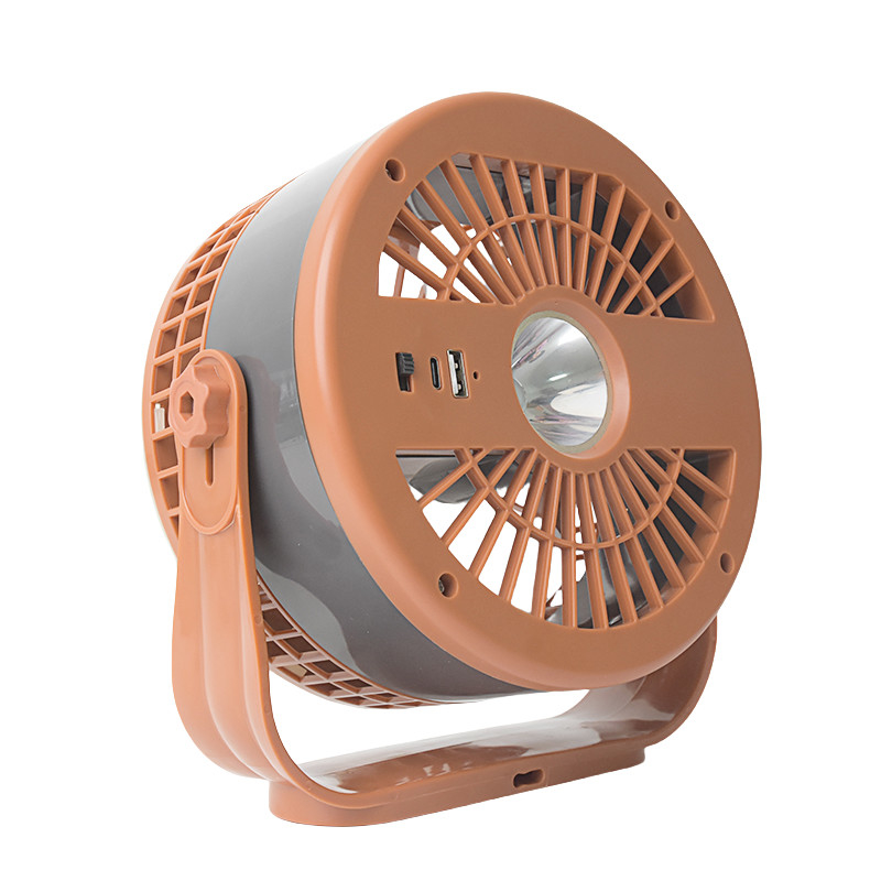 Ventilateur de table portable USB à commande à distance rechargeable avec lumière de nuit pour camping ou usage familial