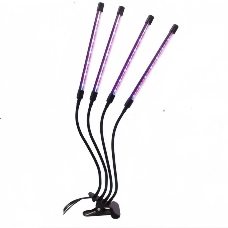 Lampe de culture de plantes à clip à spectre complet et à faible intensité avec lumières bleu rouge pour serre ou plante d'intérieur
